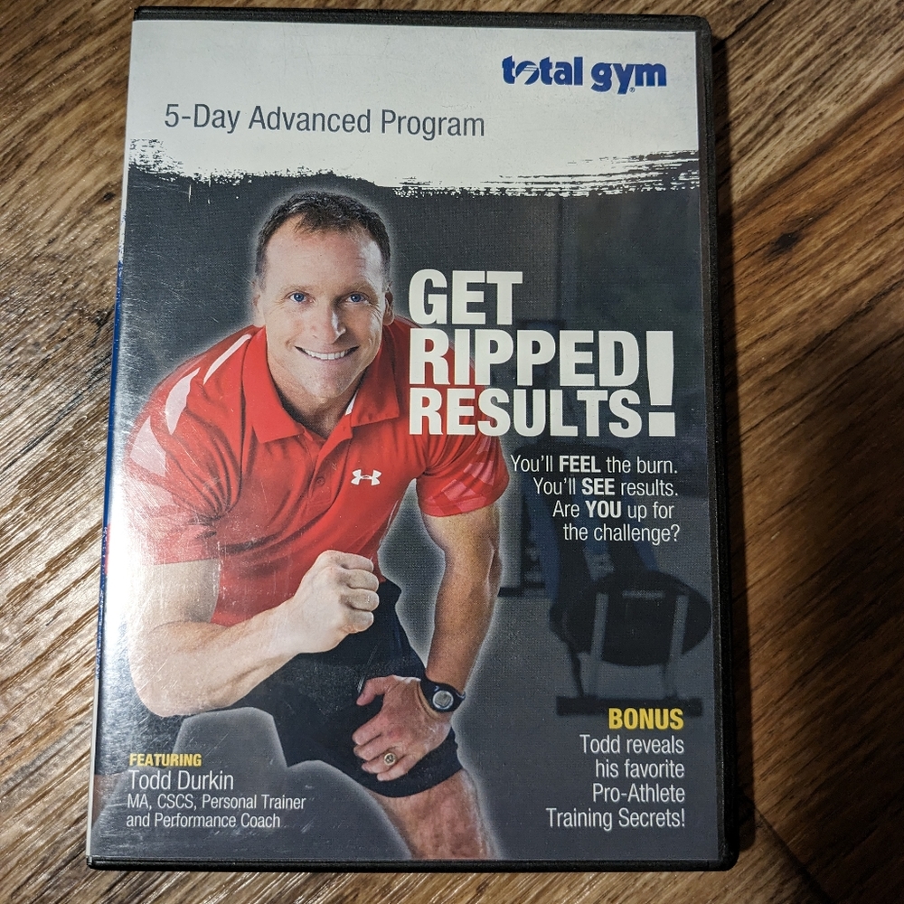 Total Gym 5 Day Advanced Program DVD Get Ripped Results Todd Durkin